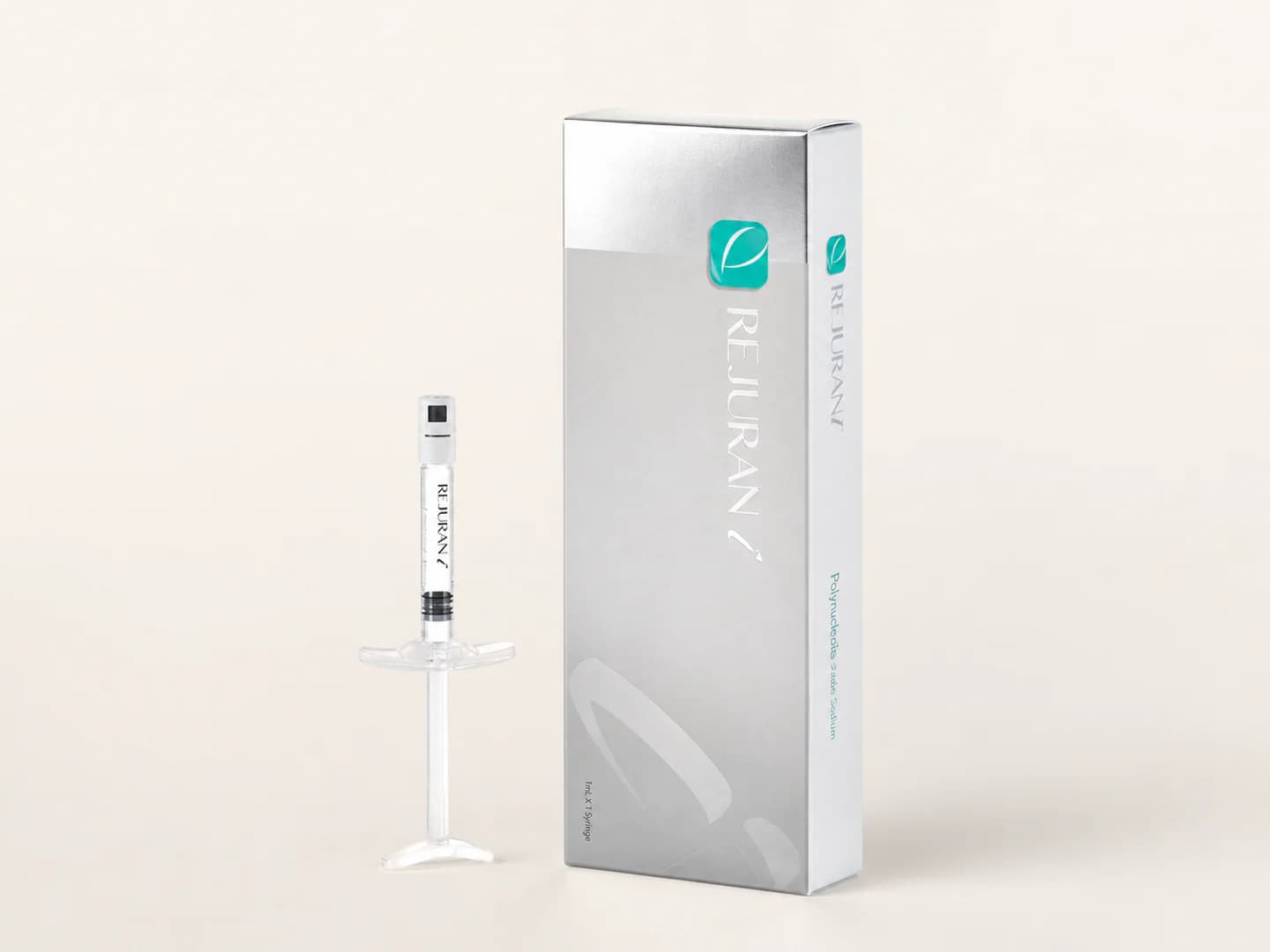 Rejuran I silver product box and syringe